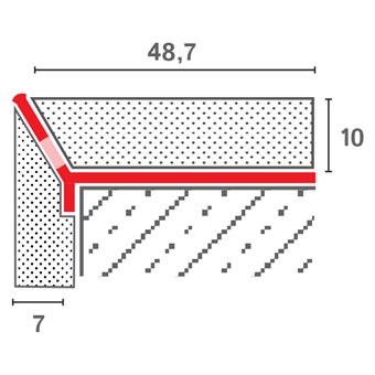 Stair nosing profile KM - STONE